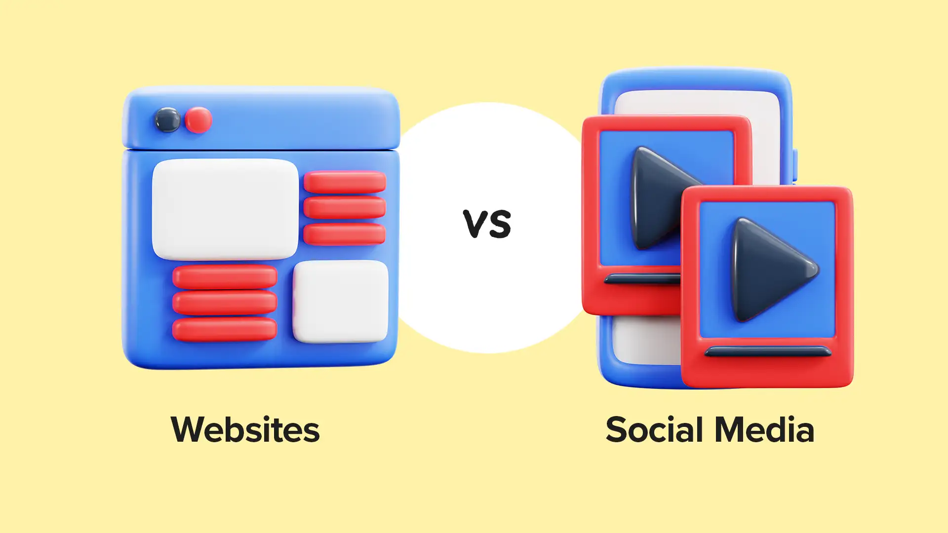 Websites versus social media illustrated featured image